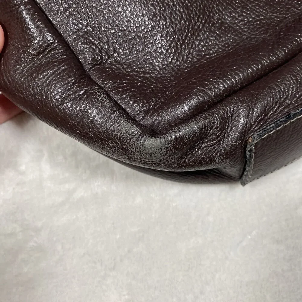 Marruecos Columbian Leather Messenger Bag Laptop Bag Hand Crafted Brown Pebbled